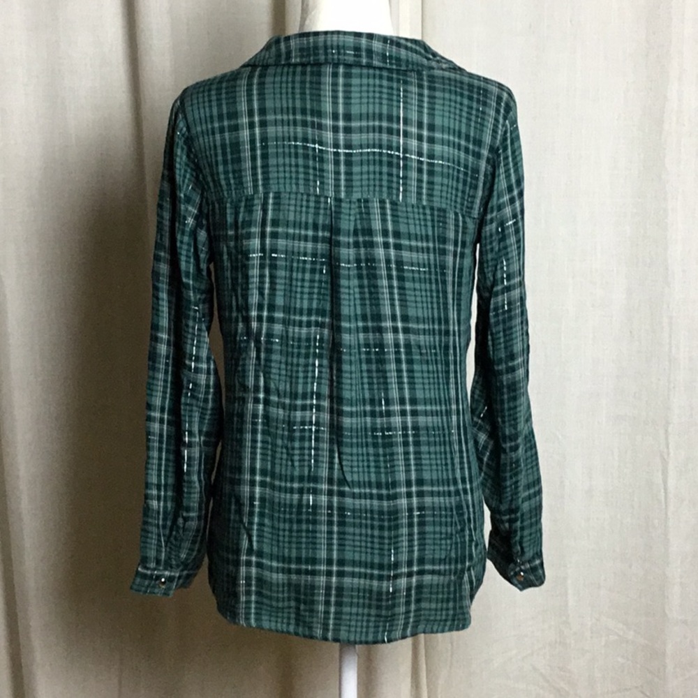 Rock & Republic Plaid Top M - Picture 6 of 8